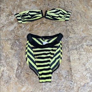 Stripped swim suit